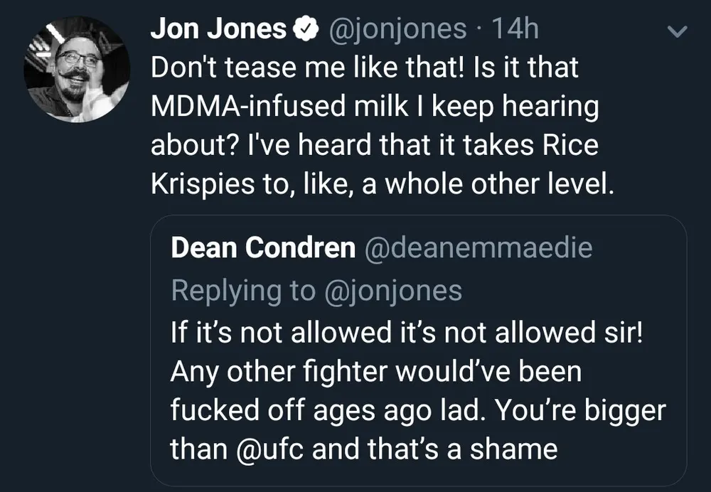 A tweet meant for the other Jon Jones.